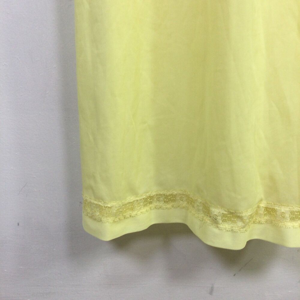 Lucy Larcom Womens Nightgown Maxi Dress V-Neck Sleeveless Pleated Yellow Size 36 - Picture 5 of 16
